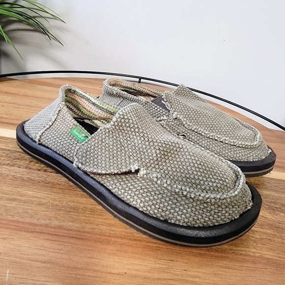 Sanuk Lil Donny Canvas Slip on Loafers Size 13 - Picture 3 of 15